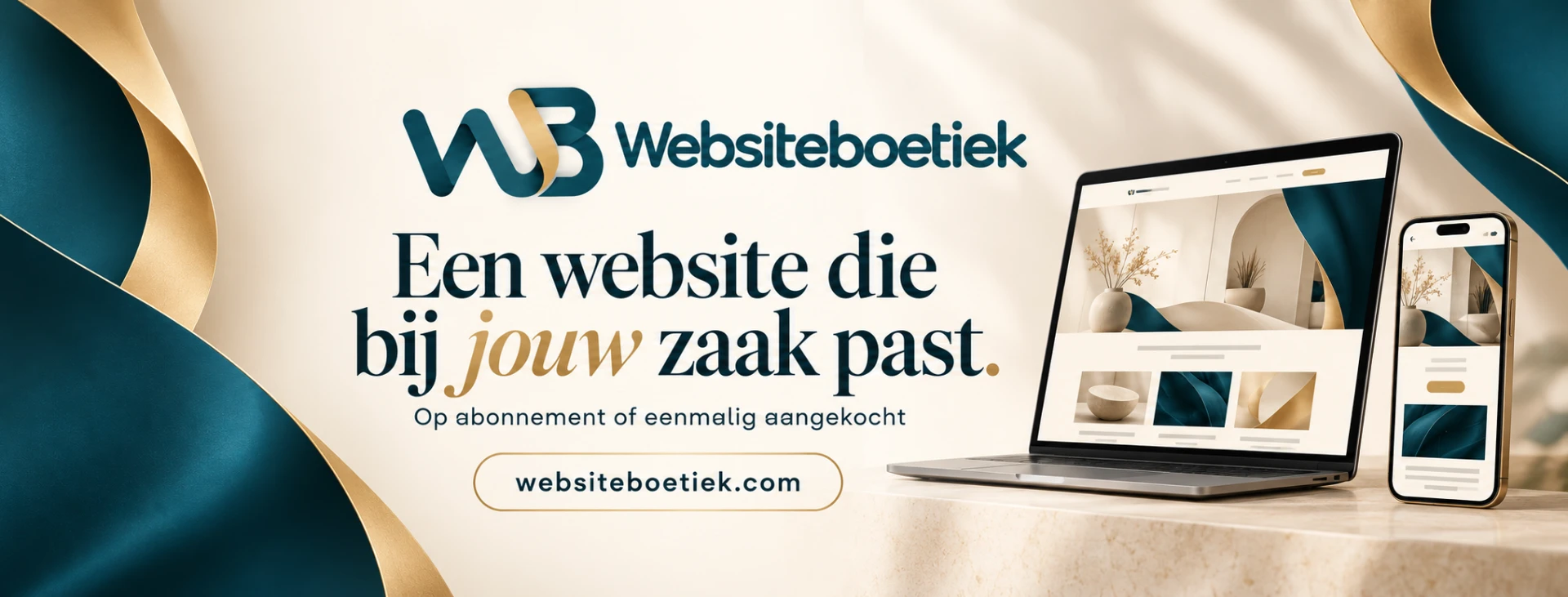 Websiteboetiek: Een website die bij jouw zaak past. Op abonnement of eenmalig aangekocht.